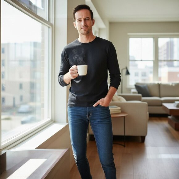 Robin’s Torrent Wing Studded Pocket Vintage Dark Wash Straight Jeans SZ 38/34 - Picture 5 of 11